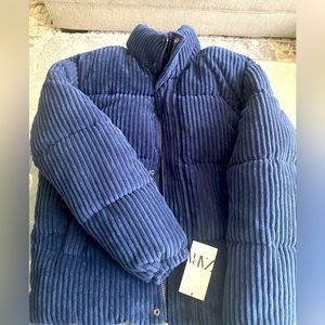 ZARA blue puffer coat